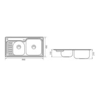 ban ve thong so chau rua chen bat inox sus304 tan a dai thanh rossi dx42001