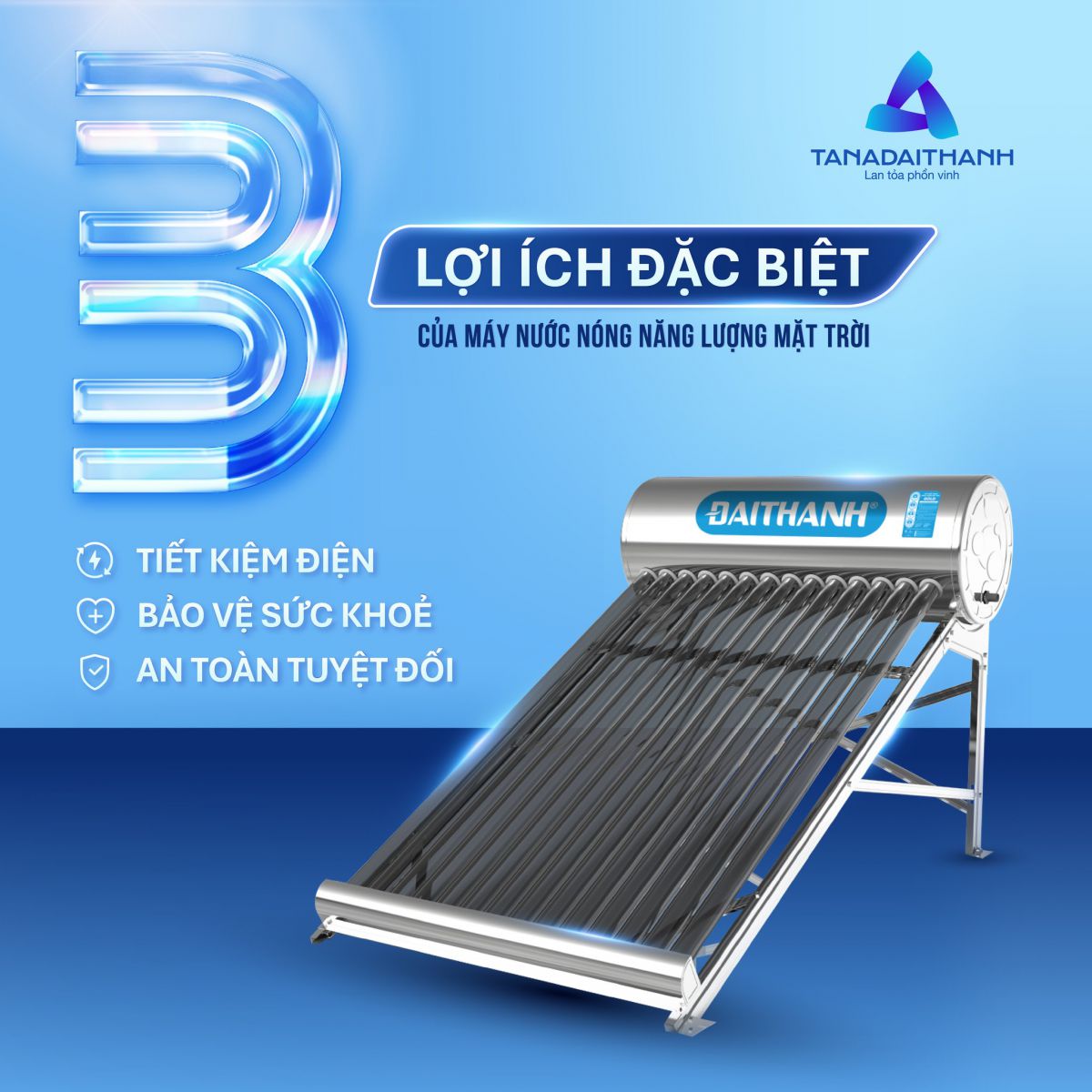 3 lợi ích sử dụng và lắp đặt máy nước nóng năng lượng mặt trời
